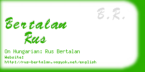 bertalan rus business card